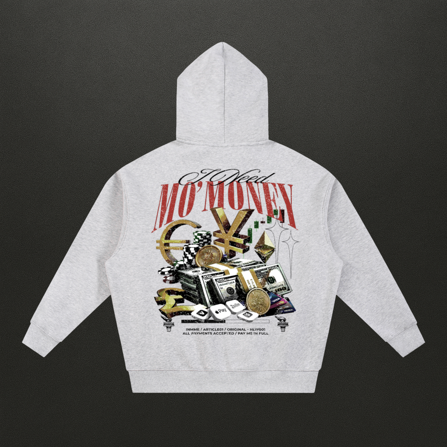 INMME Grey Boxy Hoodie